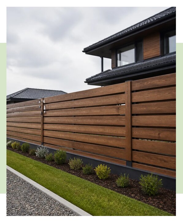 Горизонтальный деревянный забор в Гусе-Хрустальном - от 4493 р. | ЗаборЭксеперт-Гсь